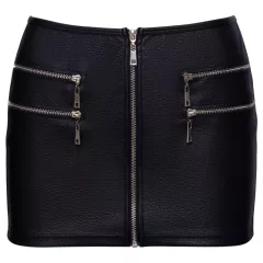 Cottelli - zip-up faux leather mini skirt (black)