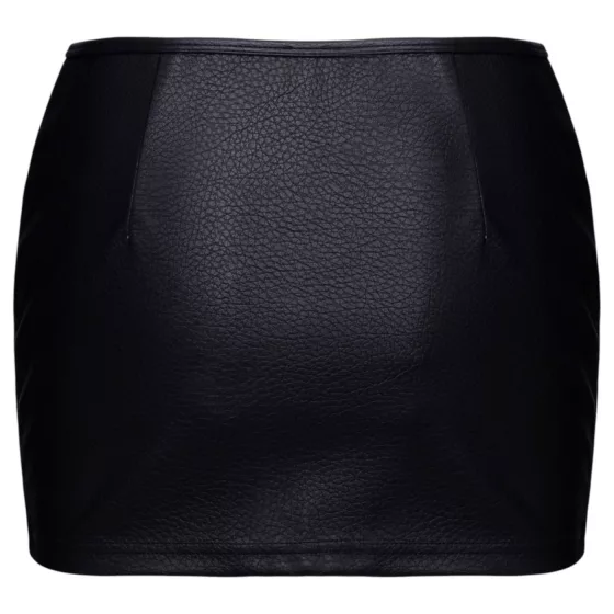 Cottelli - zip-up faux leather mini skirt (black)