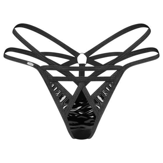 Obsessive Keira - Shimmering Strappy Thong (Black)