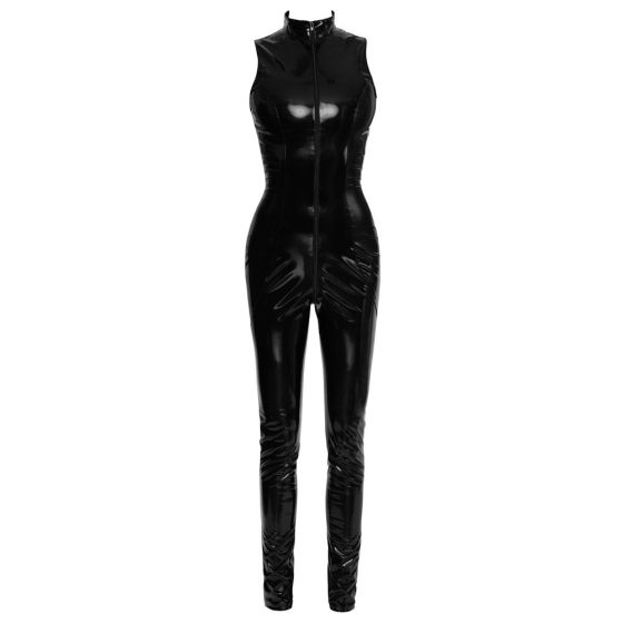 Black Level - shiny zipped overalls (black)
