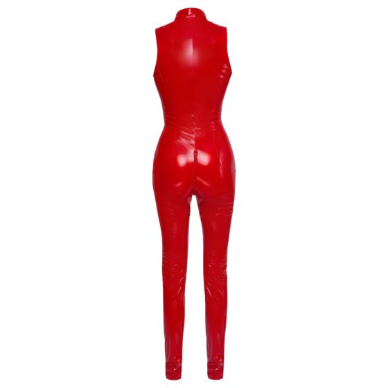 Black Level - Sleeveless Zip Jumpsuit (Red) - L