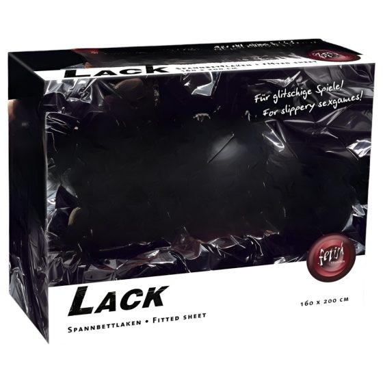 Black Glossy Fitted Sheet - 160x200cm