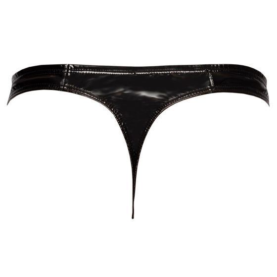 Black Level - classic, lacquer men's thong (black)