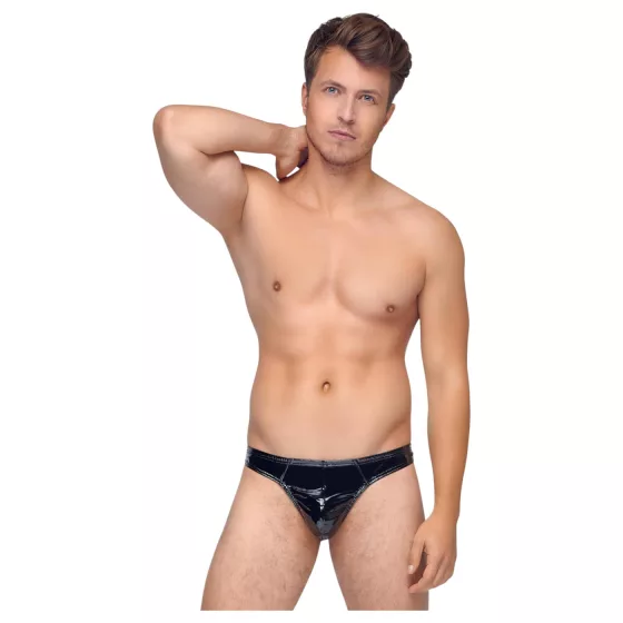 Black Level - Classic, Lacquer Men's Thong (Black) - M