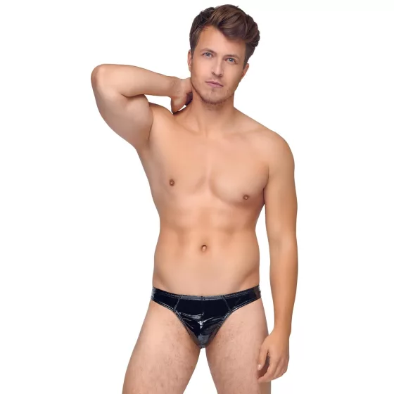Black Level - Classic, Lacquer Men's Thong (Black) - L