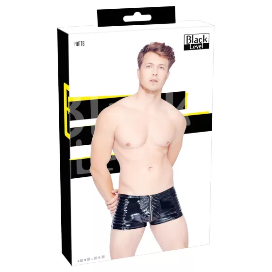 Black Level - Men's Zippered Shorts (Black)