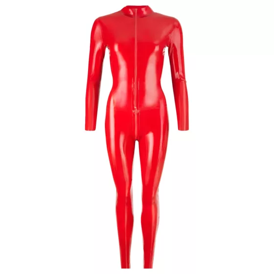 LATEX - Women's Long-Sleeve Jumpsuit (Red) - S