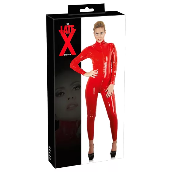 Late X long-sleeved women’s jumpsuit (red) - M