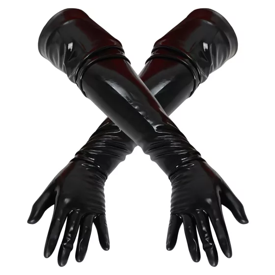 LATEX - Long Unisex Gloves (Black)