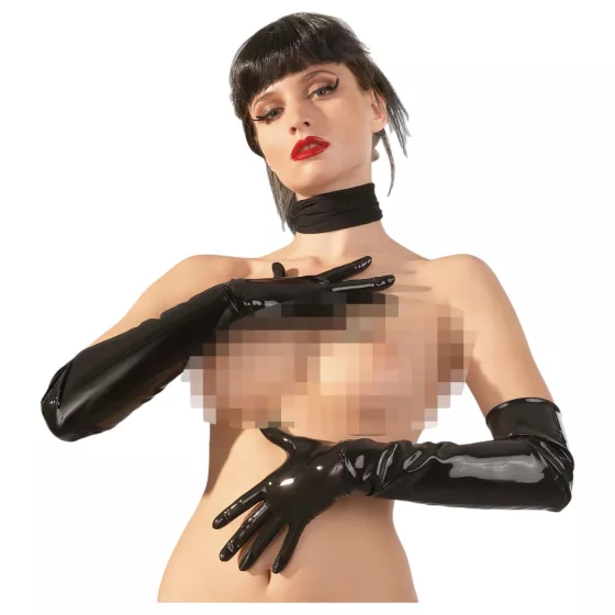 LATEX - Long Unisex Gloves (Black) - M