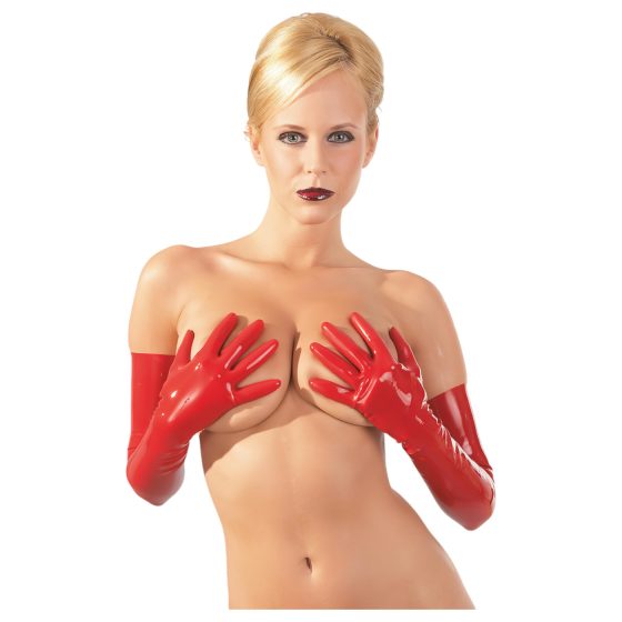 LATEX - Long Unisex Gloves (Red)