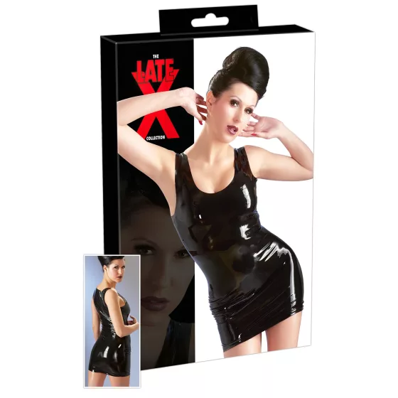 LATEX - Sleeveless Mini Dress (Black) - 2XL