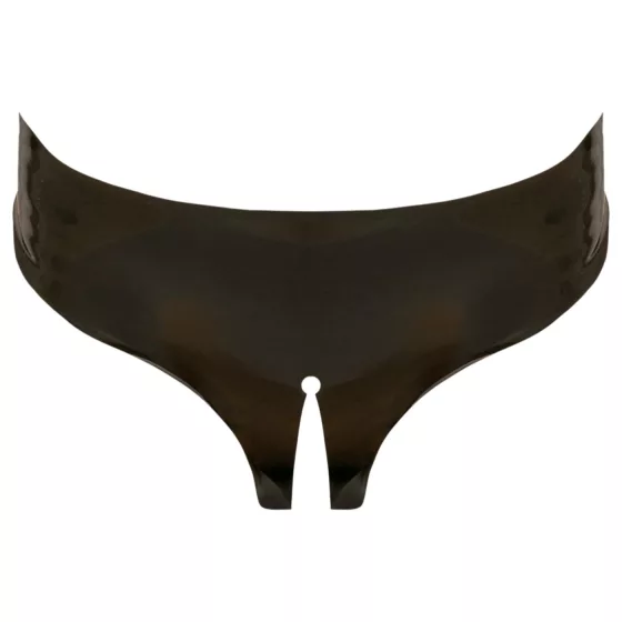 LATEX - Open-Crotch Women's Panties - Black (S-L)
