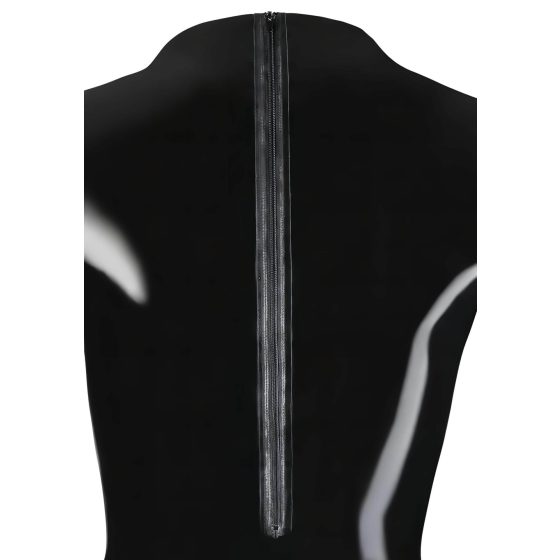 Latex Long-Sleeve Women's Bodysuit (Black)