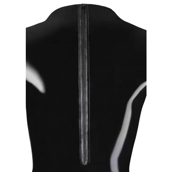 Latex Long-Sleeve Women's Bodysuit (Black) - XL