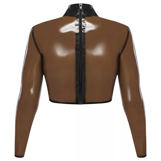 LATEX - Sheer Black Latex Top - XL