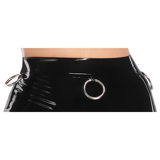 LATEX - Black Midi Skirt