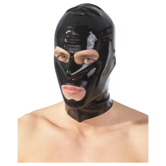 Latex sucking mask (black)