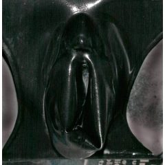 LATEX - women's underwear with vagina (black)