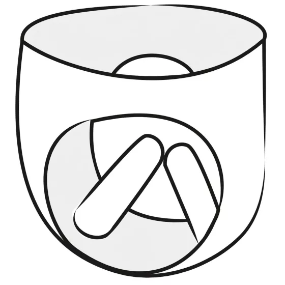 LATEX - Women's Panties with 2 Inflatable Internal Dildos (Black) - M