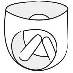   LATEX - Women's Panties with 2 Inflatable Internal Dildos (Black) - XL