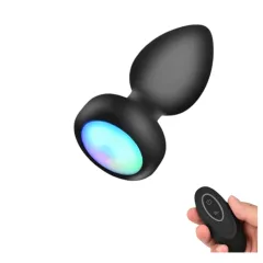   Mrow - Glow-in-the-Dark Radio-Controlled Anal Vibrator (Black)