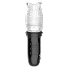   Leopard Bellucci 360 - Rotating Vibrating Masturbator (Translucent Black)