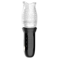   Leopard Bellucci 360 - Rotating Vibrating Masturbator (Translucent Black)