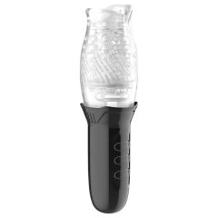   Leopard Bellucci 360 - Rotating Vibrating Masturbator (Translucent Black)