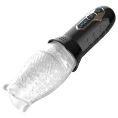   Leopard Bellucci 360 - Rotating Vibrating Masturbator (Translucent Black)