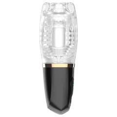   Funny Me Rocket Cup - Translucent Black Suction & Vibration Pleasure Device