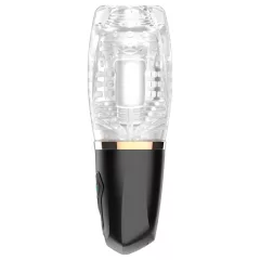   Funny Me Rocket Cup - Translucent Black Suction & Vibration Pleasure Device