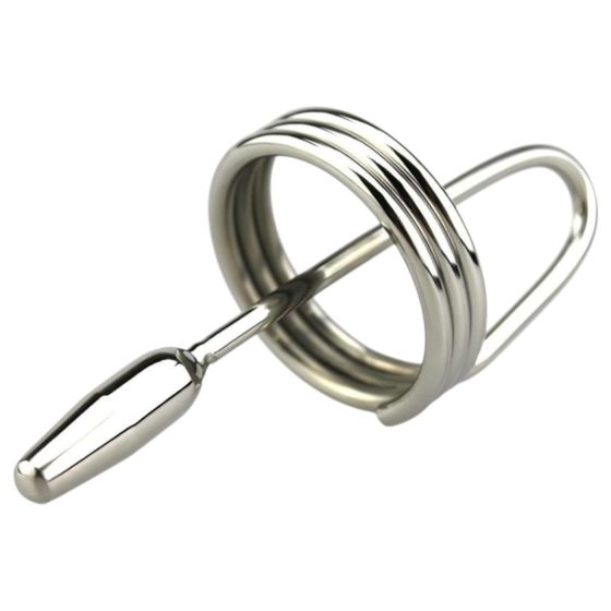 DeepRing - Metal dilator with ring - 9 cm (silver)