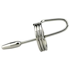 DeepRing - Metal dilator with ring - 9 cm (silver)