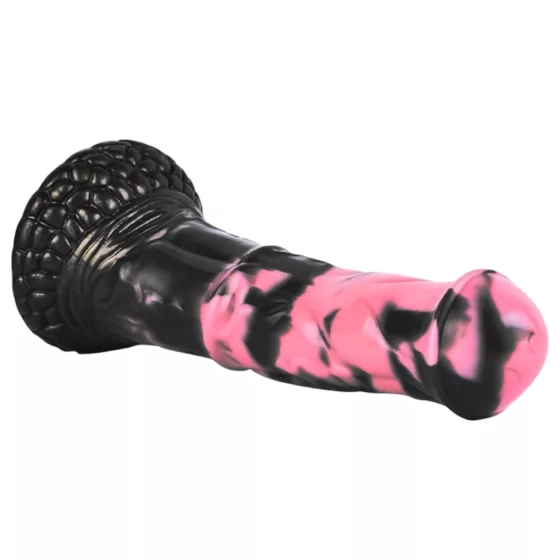 Bad Horse - silicone horse penis dildo - 18 cm (black‑pink)