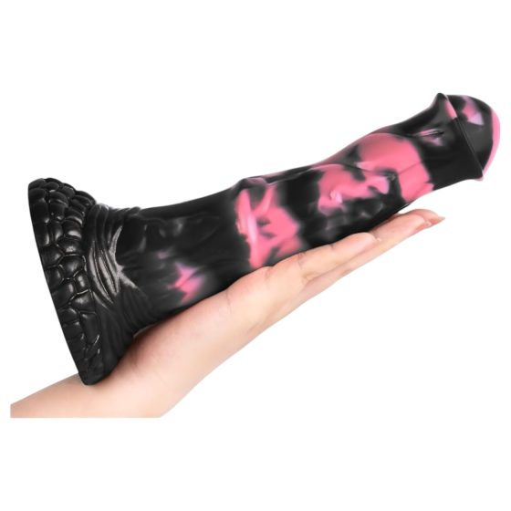 Bad Horse - Silicone Horse Penis Dildo - 18cm (Black-Pink)