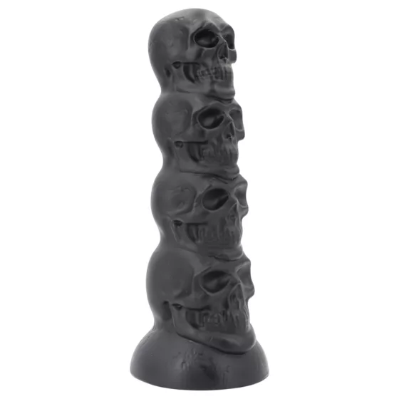 Topped Monster - skull dildo - 22 cm (black)