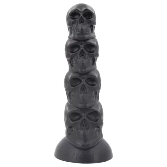 Topped Monster - skull dildo - 22 cm (black)