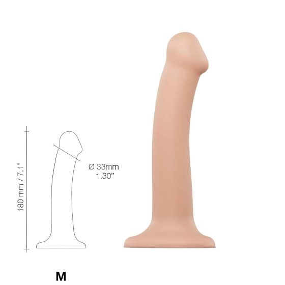 Strap-on-me M - Dual Density Lifelike Dildo - Medium (Natural)