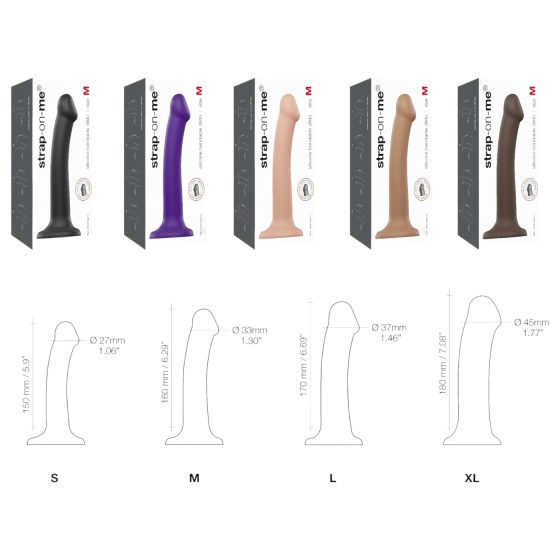 Strap-on-me Dual S - Dual Layer Dildo (Black)