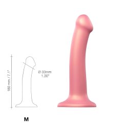   Strap-on-me Metallic Shine M - Skin-Friendly Dildo (Metallic Pink)