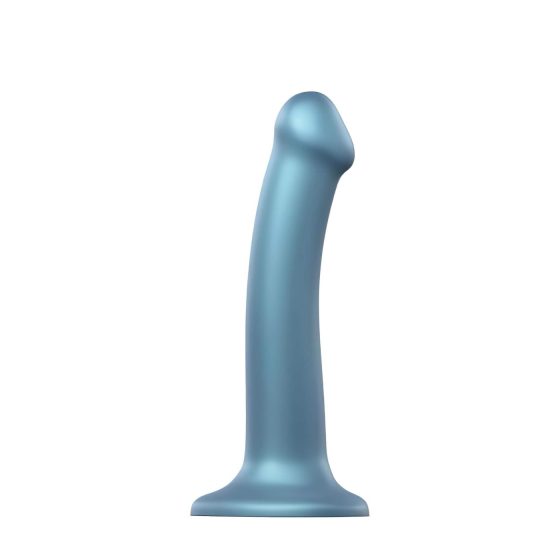 Strap-On-Me Metallic Shine M - Skin-Friendly Dildo (Metallic Blue)