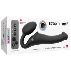Strap-on-me M - Medium Strap-On Vibrator - Black