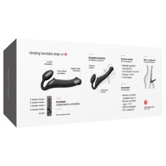 Strap-on-me M - Medium Strap-On Vibrator - Black