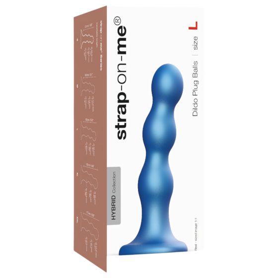 / Strap-on-me Balls L - Blue Suction Cup Dildo with Balls