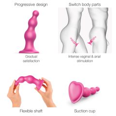 Strap-on-me Beads S - Pink Pearl Suction Cup Dildo