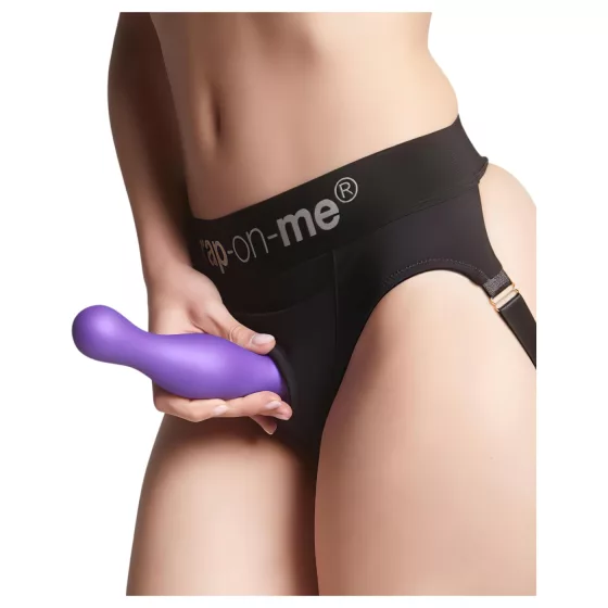 Strap-on-me Curvy S - wavy suction cup dildo (purple)
