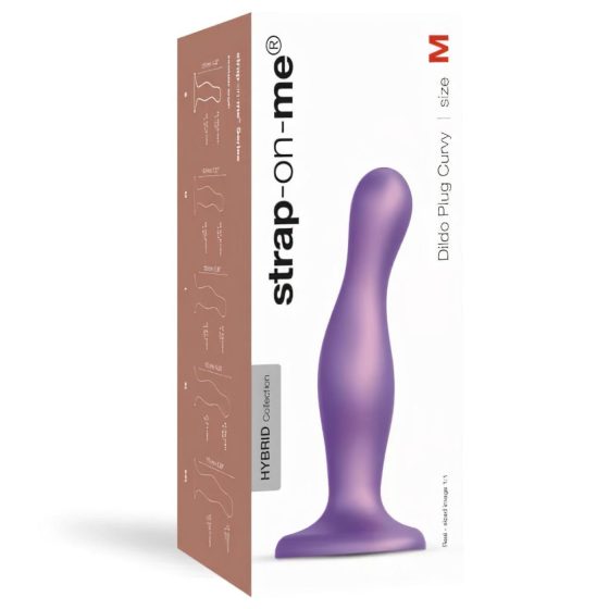 Curvy M Silicone Dildo with Suction Cup - Purple