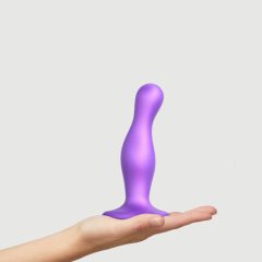 Strap-on-me Curvy M - wavy, footed dildo (purple)