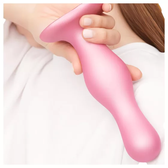 Strap-on-me Curvy S - wavy, suction cup dildo (pink)